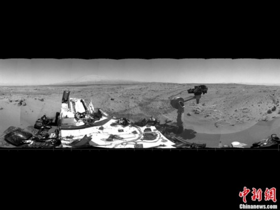 '好奇号'探测器再度传回火星360度全景图